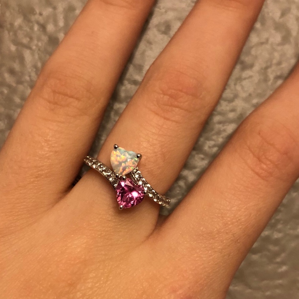Opal ruby ring
